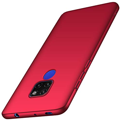 Kqimi Hülle für Huawei Mate 20 Ultradünne Leichte Matt Handyhülle Einfache Stoßfeste Kratzfeste Ganzkörper Hülle kompatibel mit Huawei Mate 20 (6.53'') 2018 (Rot) von Kqimi