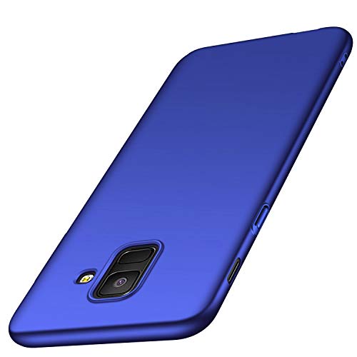 Kqimi Hülle für Samsung Galaxy A6 Ultradünne Leichte Matt Handyhülle Einfache Stoßfeste Kratzfeste Ganzkörper Hülle kompatibel mit Samsung Galaxy A6 (5.6'') 2018 (Blau) von Kqimi