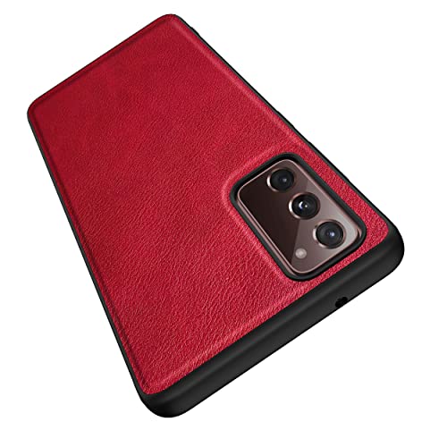 Kqimi Hülle für Samsung Galaxy S20 FE, Premium Leder Handyhülle Stilvolle Weicher Griff Stoßfeste Anti-Kratzschutz Schutzhüllen für Samsung Galaxy S20 FE 5G (6.5") 2020/2022 (Rot) von Kqimi