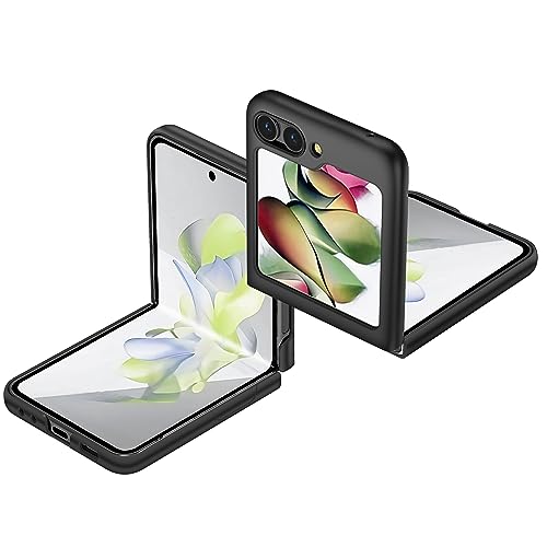 Kqimi Hülle für Samsung Galaxy Z Flip5 Ultradünne Leichte Matt Handyhülle Einfache Stoßfeste Kratzfeste Ganzkörper Schutzhüllen kompatibel mit Galaxy Z Flip 5 5G (6.7'') 2023 (Schwarz) von Kqimi