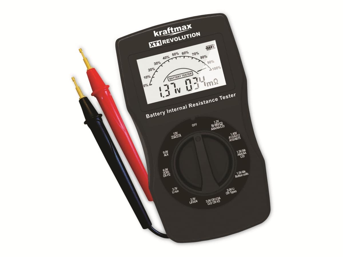 KRAFTMAX Batterietester XT1 inkl. Innenwiderstandsmessung von Kraftmax