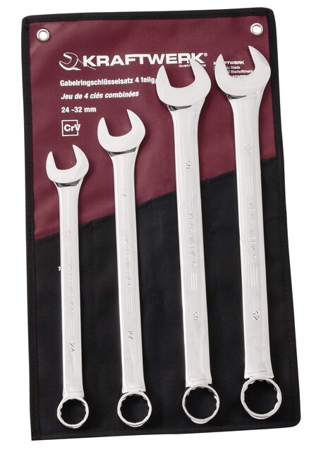 Kraftwerk Gabelringschlüssel S Atz 24 - 32 Mm 4- Tlg. Kraftwerk Gabelringschlüssel S Atz 24 - 32 Mm 4- Tlg. von Kraftwerk