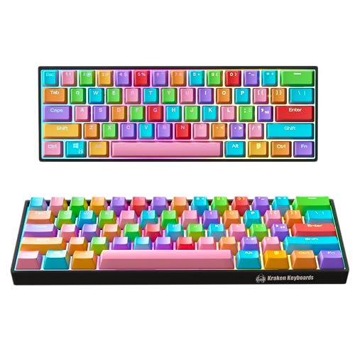 Kraken Pro 60 – Rainbow Edition 60% mechanische Tastatur RGB-Gaming-Tastatur mit Kabel von Kraken Keyboards