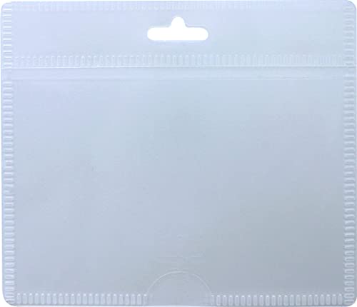 Ausweishülle/Kartenhalter/Kusntstoffhalter aus umweltfreundlichem PP, horizontal tragbar, transparent milchig - 10 Stück von Kranholdt