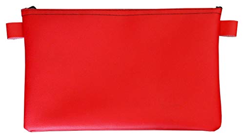 Banktasche Geldscheintasche aus Kunstleder 25 x 16 cm - 3er Set (Rot) von Kranholdt