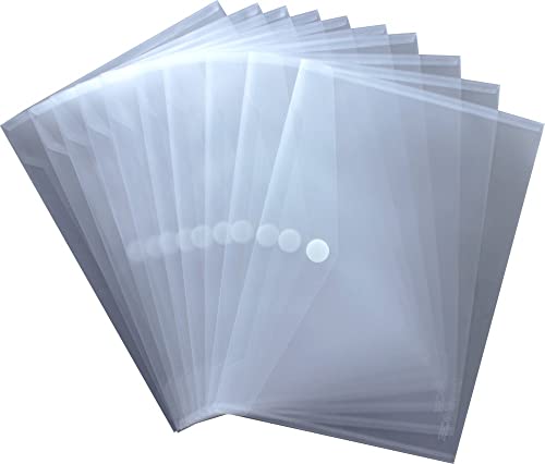 ECOfile nachhaltige recycelte Dokumententaschen A4 quer mit Klettverschluss aus Post-Consumer-Recycling PP in transparent natur - 10 Stück von Kranholdt