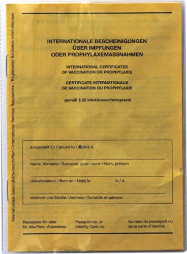 Impfpasshülle Hefthülle für den Internationalen Impfausweis im Format: 13 cm hoch x 9,5 cm breit - 2er Pack von Kranholdt
