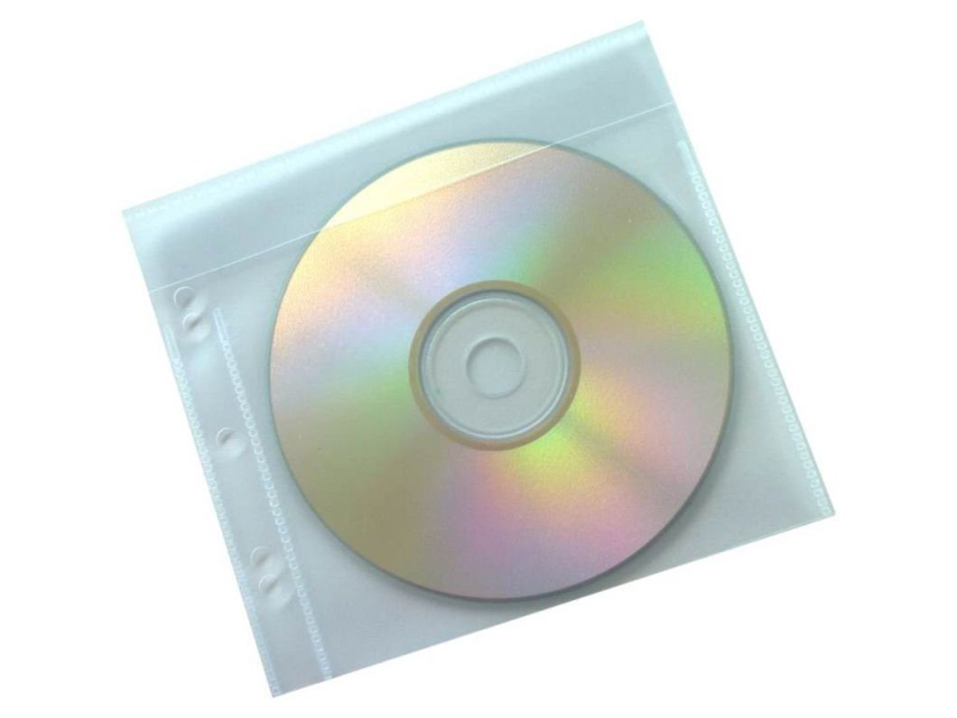 Kranholdt CD-Hülle CD-/DVD-Hüllen Schutzhüllen aus genarbter transparenter 160my PP-Folie 12,2 cm (4,8 Zoll), mit Abheftrand von Kranholdt