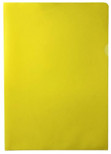 Sichthüllen A4 PP-Folie extra stark 120 my genarbt, farbig - 100 Sichthüllen (Transparent Gelb) von Kranholdt