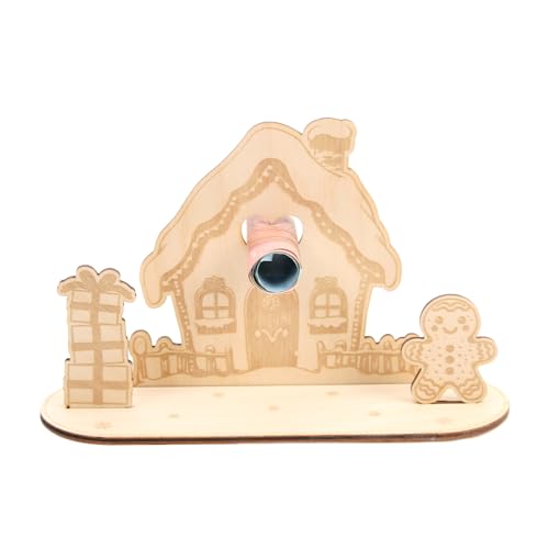 Kreative Feder Geldgeschenk-Aufsteller Lebkuchenhaus zu Weihnachten - 3D Glückwunsch-Karte DIY aus Holz für Geldscheine (Lebkuchenhaus) von Kreative Feder