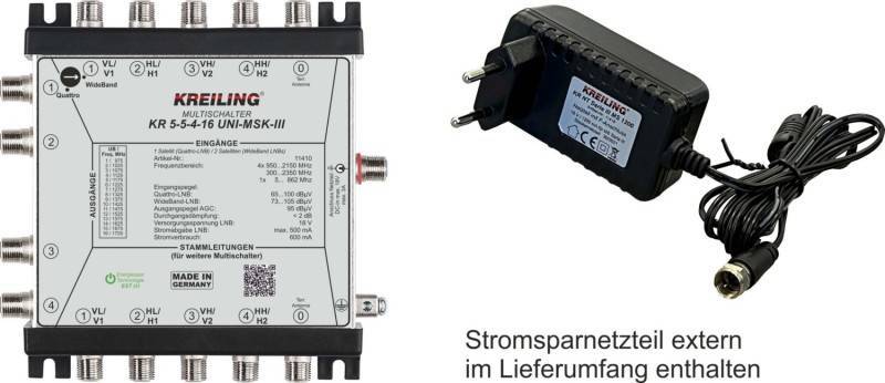 Kreiling UNI KR 5-5-4-16 UNI-MSK-III CABLE KaskadenMS Ser.III 4 UNICABE 11410 von Kreiling Technologien GmbH