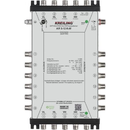 KR 5-12 K-III  - Kaskaden-Multischalter 4+1 Eing, 12 TN KR 5-12 K-III von Kreiling