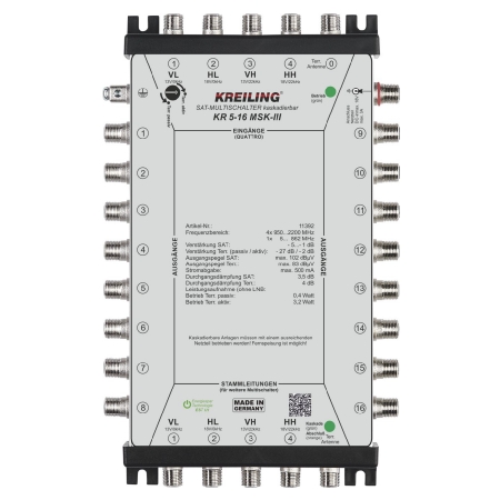 KR 5-16 MSK-III - Multischalter kaskadierbar 4+1 Ein., 16 Teil. KR 5-16 MSK-III KR 5-16 MSK-III - Multischalter kaskadierbar 4+1 Ein., 16 Teil. KR 5-16 MSK-III von Kreiling