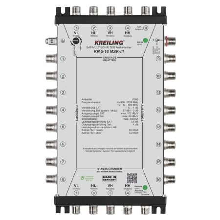 KR 5-16 MSK-III  - Multischalter kaskadierbar 4+1 Ein., 16 Teil. KR 5-16 MSK-III von Kreiling