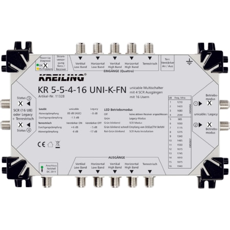 KR 5-5-4-16 UNI-K-FN - Unicable Multischalter 4SCR Ausg.16 User KR 5-5-4-16 UNI-K-FN KR 5-5-4-16 UNI-K-FN - Unicable Multischalter 4SCR Ausg.16 User KR 5-5-4-16 UNI-K-FN von Kreiling