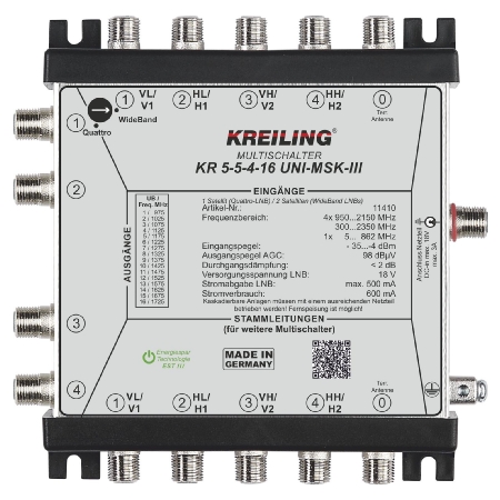 KR 5-5-4-16UNIMSKIII - Unicable Multischalter 4 Ausg.16 User KR 5-5-4-16UNIMSKIII KR 5-5-4-16UNIMSKIII - Unicable Multischalter 4 Ausg.16 User KR 5-5-4-16UNIMSKIII von Kreiling