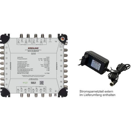 KR 9-16 MSK-III  - Multischalter kaskadierbar 8+1Eing,16TN,NT ext KR 9-16 MSK-III von Kreiling