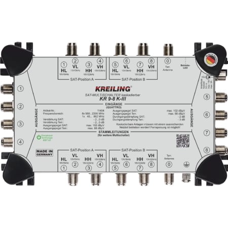 KR 9-8 K-III  - Kaskaden-Multischalter 8+1 Eing, 8 TN KR 9-8 K-III von Kreiling