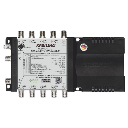 KR5-5-2-16UNI-MSKIII - Unicable Multischalter 2Ausg. je 16User KR5-5-2-16UNI-MSKIII KR5-5-2-16UNI-MSKIII - Unicable Multischalter 2Ausg. je 16User KR5-5-2-16UNI-MSKIII von Kreiling