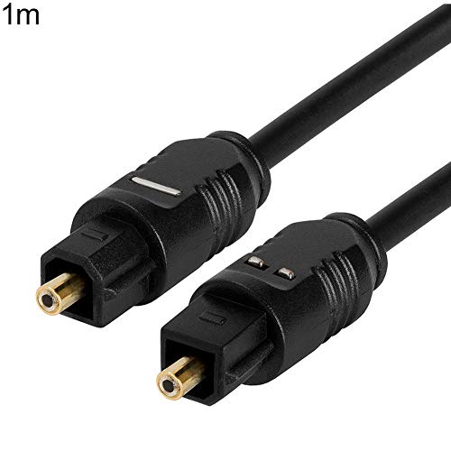 Kripyery Glasfaserkabel, 24 K vergoldet, Surround-Sound, optisches digitales Audiokabel, Toslink-Kabel für Soundbar, Smart-TV, Heimkino, schwarz, 1 m Kripyery Glasfaserkabel, 24 K vergoldet, Surround-Sound, optisches digitales Audiokabel, Toslink-Kabel für Soundbar, Smart-TV, Heimkino, schwarz, 1 m von Kripyery