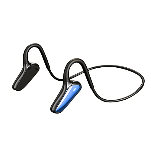 Kripyery Open Ear Wireless Earphones Bone Conduction Kopfhörer Bluetooth 5.2 Headset Wasserdicht Universal Kopfhörer für Sport Schwimmen Radfahren Fahren Arbeit (Blau) von Kripyery
