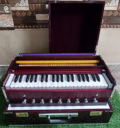 Harmonium Musicals Holz tragbar faltbar 3,5 Oktave 9 Stopper Harmonium mit Koppler Export Qualitätsprodukt (Made in India) von Krisha Krafts