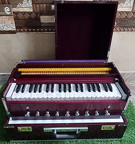 Harmonium Musicals Holz-Harmonium-Stopper, tragbar, faltbar, 3,5 Oktave, 9 Stopper, Harmonium mit Kupplung, Export-Qualitätsprodukt (hergestellt in Indien) von Krisha Krafts