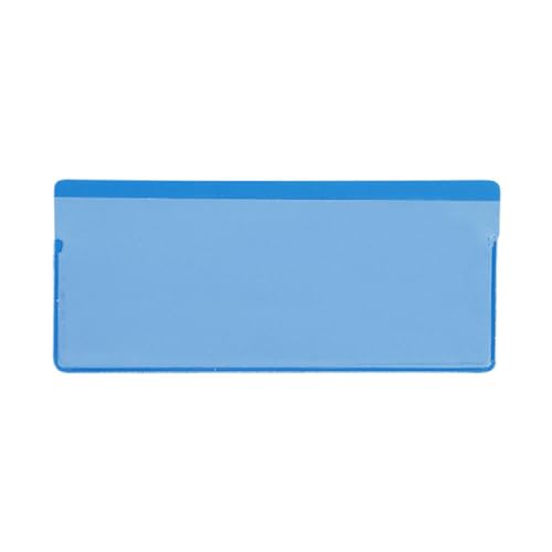 Etikettentaschen - magnetisch, 110 x 50 mm, blau,mit 2 Magnetstreifen, 25 Stück von Krog