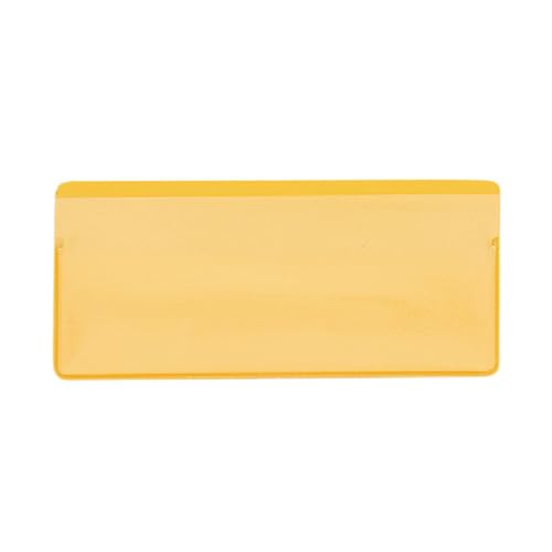 Etikettentaschen - magnetisch, 110 x 50 mm, gelb,mit 2 Magnetstreifen, 25 Stück von Krog