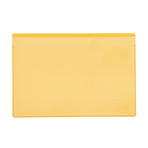 Etikettentaschen - magnetisch, 120x80 mm A7, gelb,mit 2 Magnetstreifen, 25 Stück von Krog