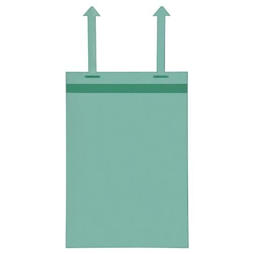 Gitterboxtaschen mit Laschen, A4 hoch, grün,Öffnung: Schmalseite, 25 Stück von Krog