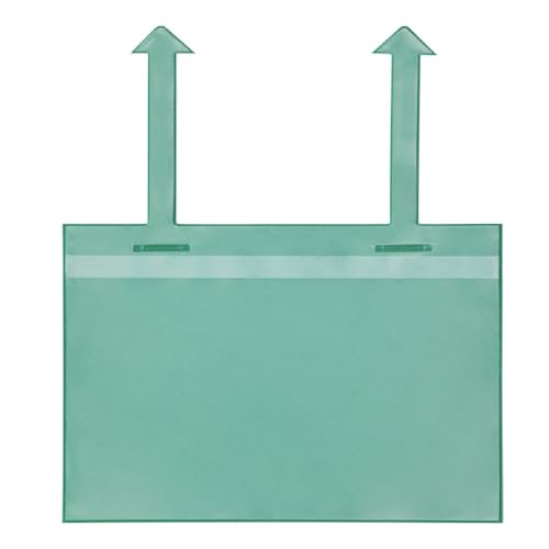 Gitterboxtaschen mit Laschen, A5 quer, grün,Öffnung: Längsseite, 25 Stück von Krog