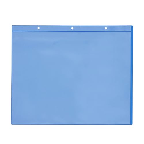 Kennzeichnungstaschen mit Aufhängelochung, A4 quer,blau, Öffnung: Schmalseite, 25 Stück von Krog