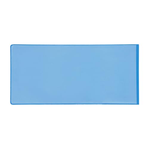 Kennzeichnungstaschen selbstklebend, 235 x 110 mm,Öffnung: Schmalseite, 2 x Selbstklebeband, blau, 25 Stück von Krog