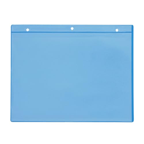 Kennzeichnungstaschen selbstklebend, A5 quer, blau,Öffnung: Schmalseite, 2 Streifen Selbstklebeband, 25 Stück von Krog