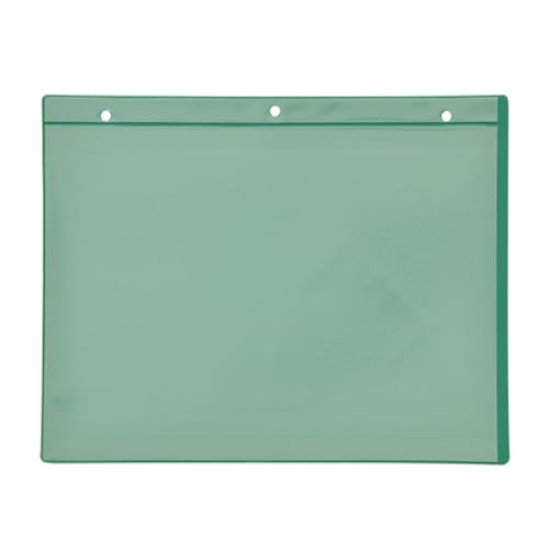 Kennzeichnungstaschen selbstklebend, A5 quer, grün,Öffnung: Schmalseite, 2 Streifen Selbstklebeband, 25 Stück von Krog