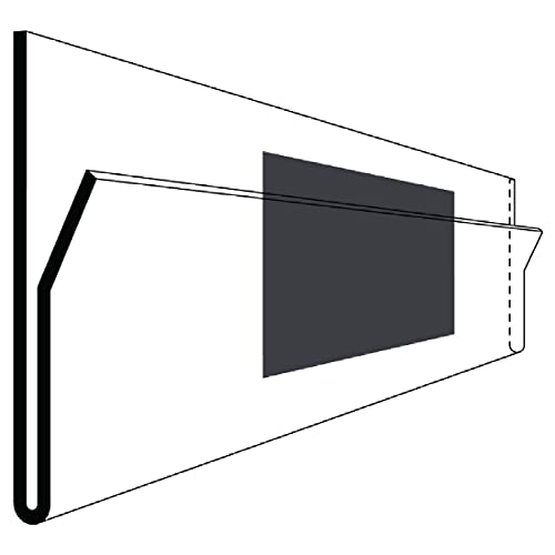 Krog Etikettenhalter magnetisch mit verkürzter und nach vorne gebogener Vorderseite, 210 x 40 mm, 50 Stück Klar von Krog