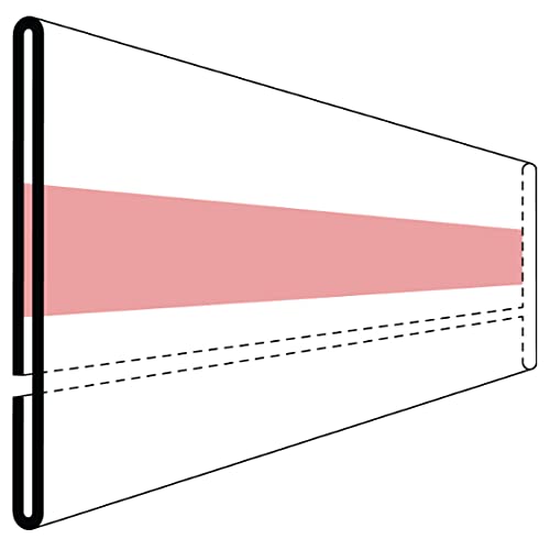 Krog Etikettenhalter selbstklebend mit geschlossener Vorderseite, 210 x 50 mm, 50 Stück Klar von Krog