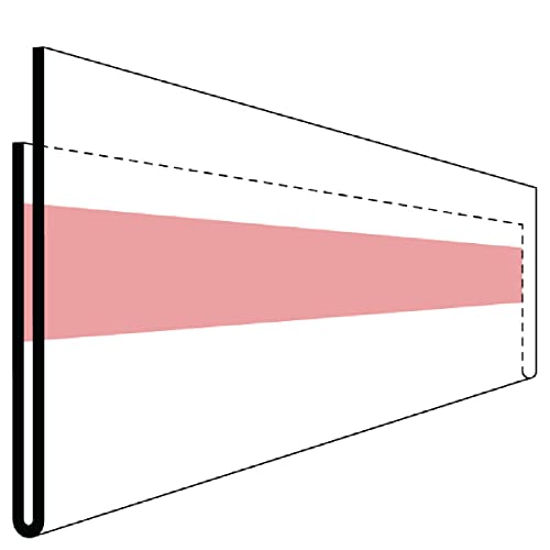 Krog Etikettenhalter selbstklebend mit verkürzter Rückseite, 210 x 100 mm, 50 Stück Klar von Krog