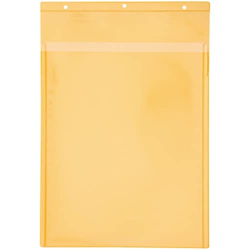 Krog Kennzeichnungstasche mit Aufhängelochung, mit Regenschutzklappe, A4 hoch, 25 Stück gelb von Krog