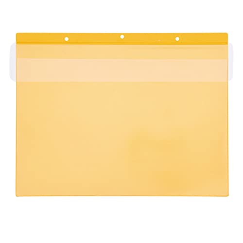 Krog Kennzeichnungstasche mit Aufhängelochung, mit Regenschutzklappe, A4 quer, 25 Stück gelb von Krog