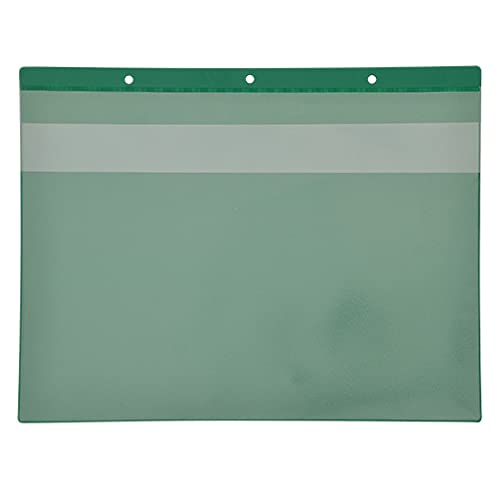 Krog Kennzeichnungstasche mit Aufhängelochung, mit Regenschutzklappe, A4 quer, 25 Stück grün von Krog