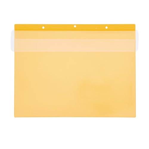 Magnettaschen A4 quer, gelb,mit Regenschutzklappe,mit 1 Magnetstreifen, Öffnung: Längsseite, 25 Stück von Krog