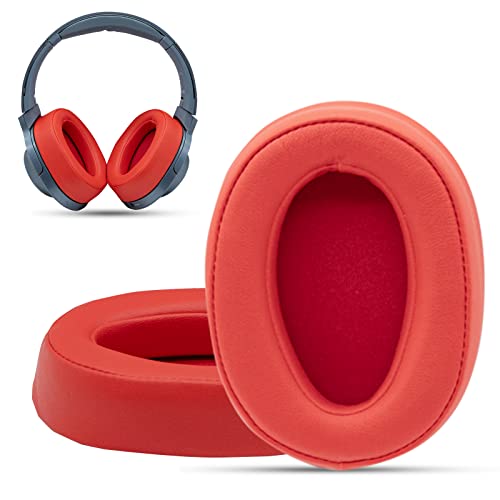 Krone Kalpasmos Ohrpolster für Sony WH-H900N, Kompatibel mit Sony MDR-100ABN Kopfhörer Over Ear Cushion, Weiche Memory Foam Protein Leder Ersatz Ohrpolster Sony Headset Reparaturteil (Rot) von Krone Kalpasmos