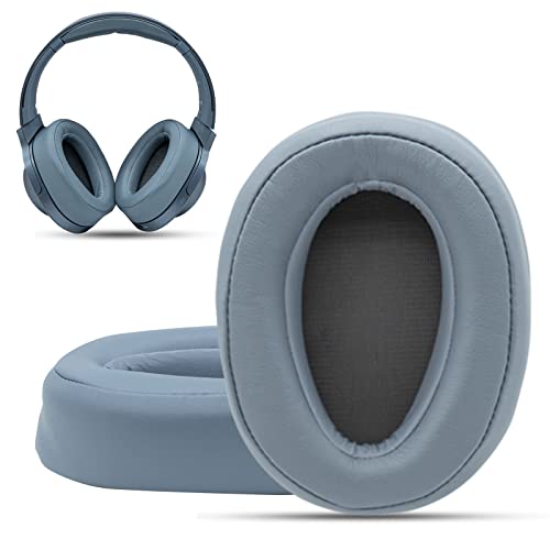 Krone Kalpasmos Ohrpolster für Sony WHH900N kompatibel mit Sony MDR100ABN Kopfhörer ÜberOhrpolster weiches MemorySchaum ProteinLeder ErsatzOhrpolster Sony Headset Reparaturteil (Moolight Blue) von Krone Kalpasmos