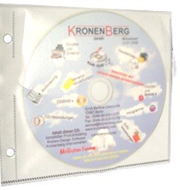 Kronenberg24 CD ROM /DVD ROM Ringbuch CD Hüllen DJ Profi 100er Pack weiß von Kronenberg24