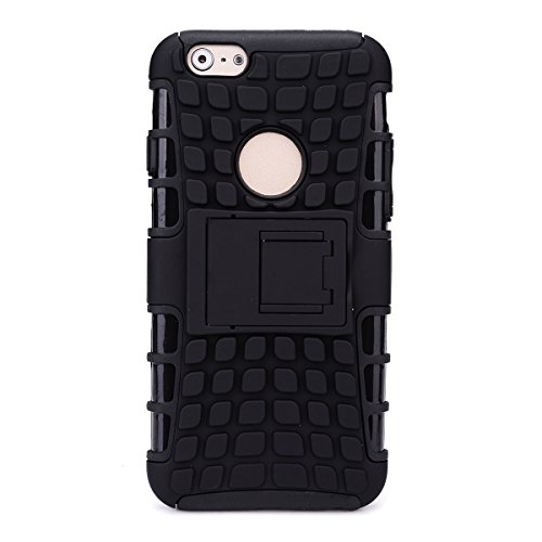 Kroo Rugged Zwei Stück Apple iPhone 6 Plus Kick Stand Case, schwarz Kroo Rugged Zwei Stück Apple iPhone 6 Plus Kick Stand Case, schwarz von Kroo
