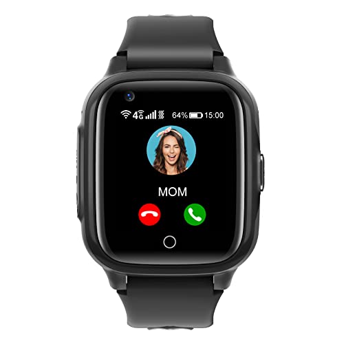 Kinder Smartwatch mit GPS und Telefon Uhr 4G WiFi Videoanruf SOS Kamera Wasserdicht Nachricht Wecker Stoppuhr Klassenmodus Musik Player Vibrationsbenachrichtigung Geschenk für Jungen und Mädchen von Krostming