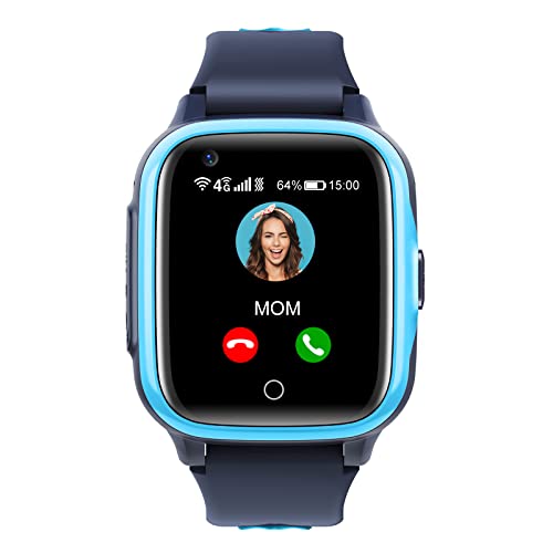 Kinder Smartwatch mit GPS und Telefon Uhr 4G WiFi Videoanruf SOS Kamera Wasserdicht Nachricht Wecker Stoppuhr Klassenmodus Musik Player Vibrationsbenachrichtigung Geschenk für Jungen und Mädchen von Krostming