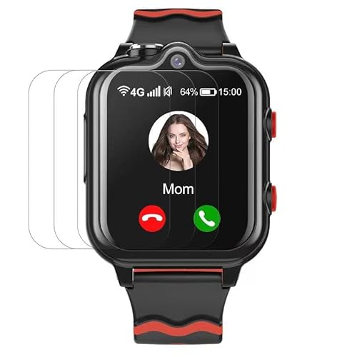 Krostming 3 X Displayschutzfolie aus Gehärtetem Glas 4G Kinder GPS Smartwatch 1,69-Zoll-Bildschirm von Krostming